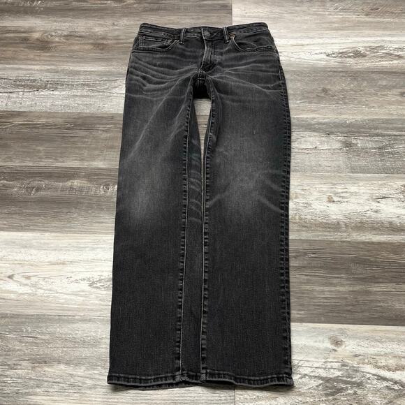 American Eagle Airflex Dark Wash Black Men 30x30 Athletic Straight Stretch Jeans - Picture 2 of 13